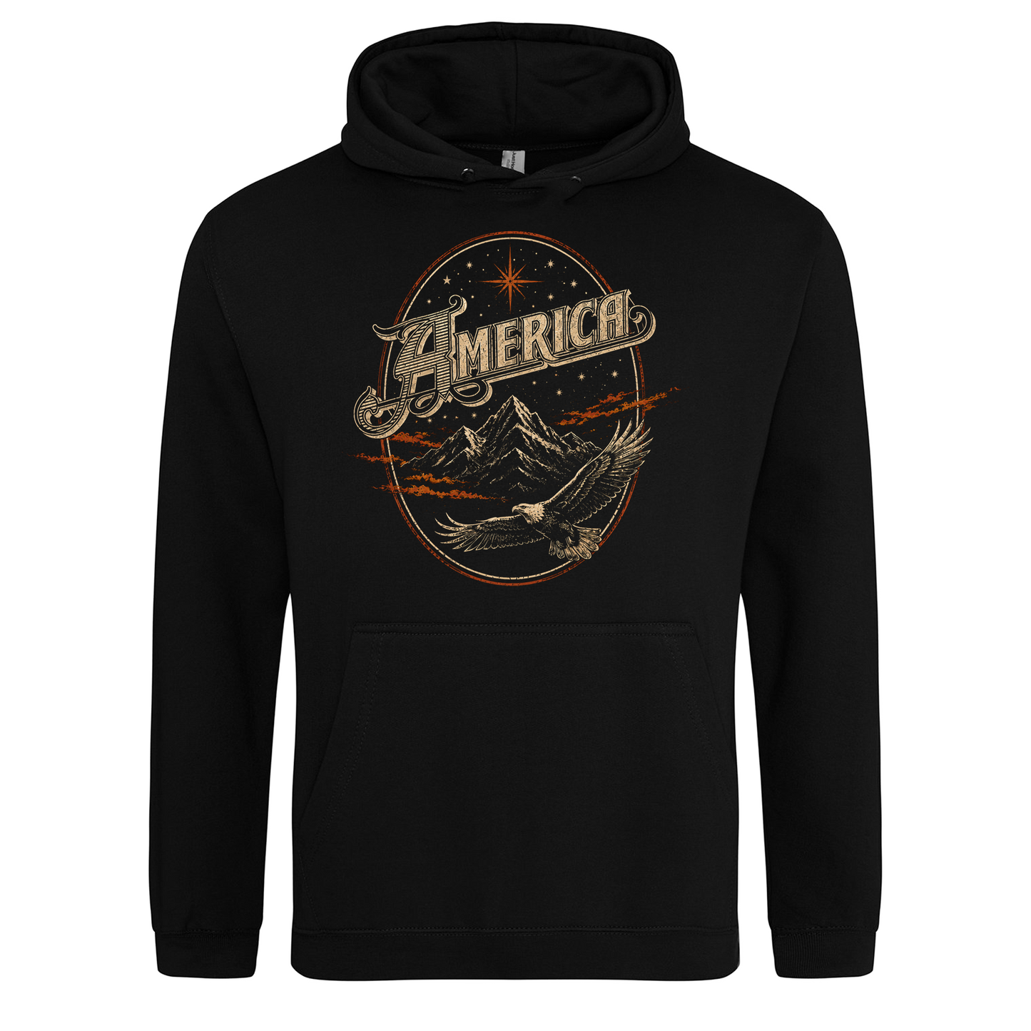 America - Mountain And Eagle - Hoodie
