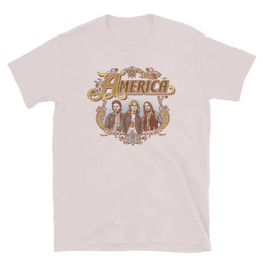 America - Band Badge Logo - Short-Sleeve Unisex Tee