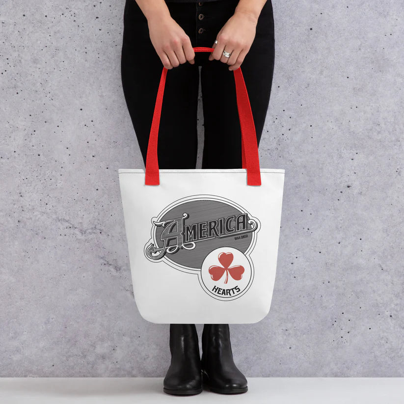 America - Hearts Tote Bag