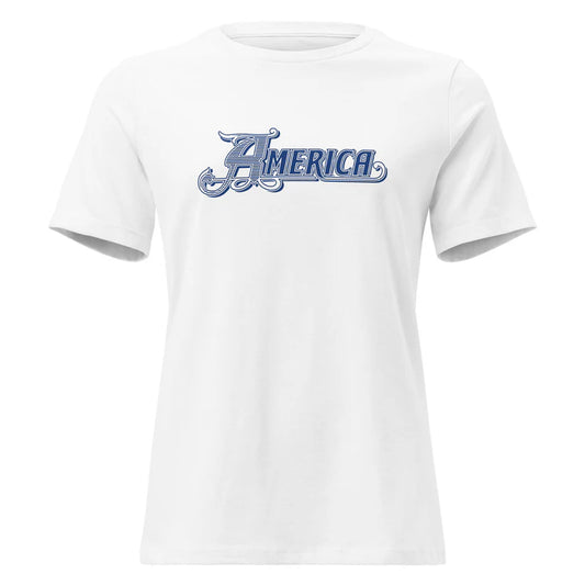 America - Vintage Logo - Women's Relaxed Tee