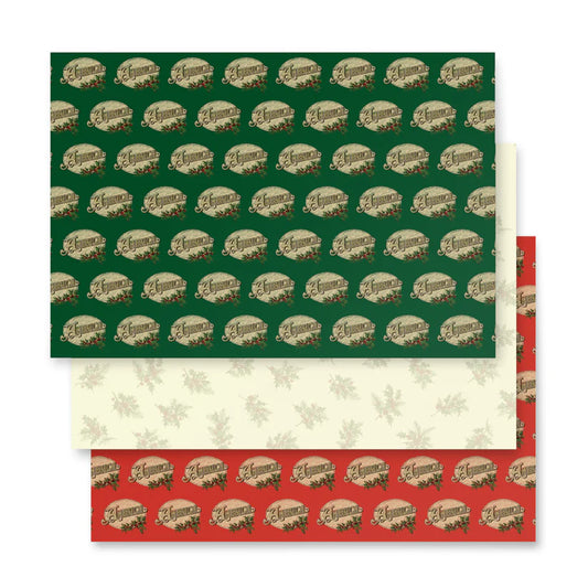 America - Holiday Vintage Logo - Wrapping Paper Sheets