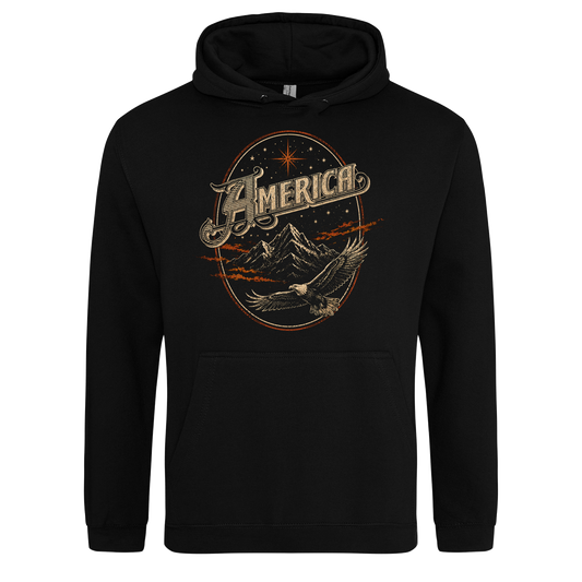 America - Mountain And Eagle - Hoodie