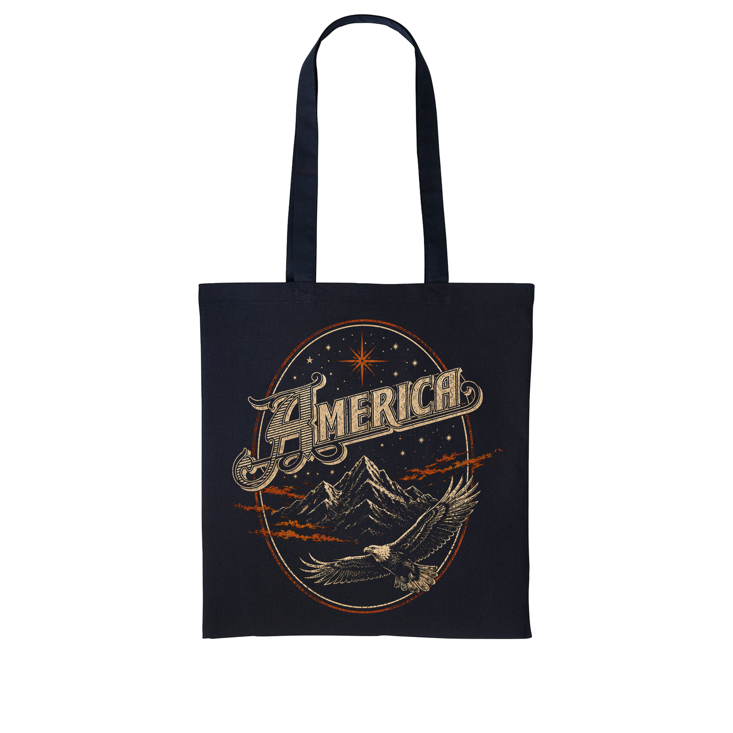 America - Mountain And Eagle - Tote Bag