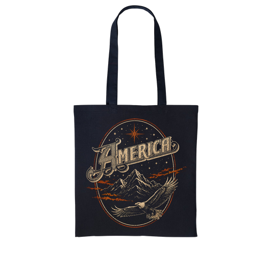 America - Mountain And Eagle - Tote Bag