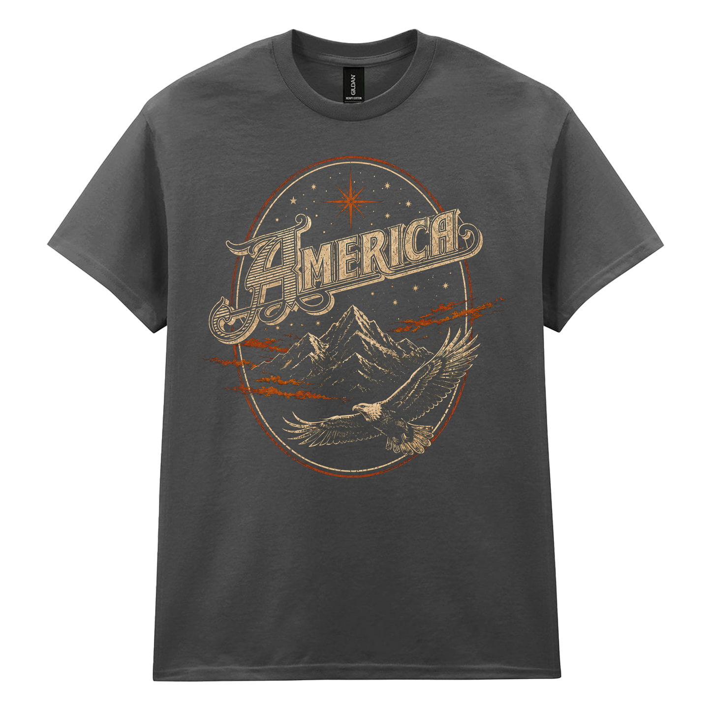 America - Mountain And Eagle - Tee