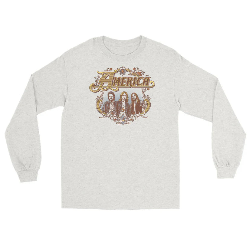 America - Band Badge Logo - Long Sleeve Tee