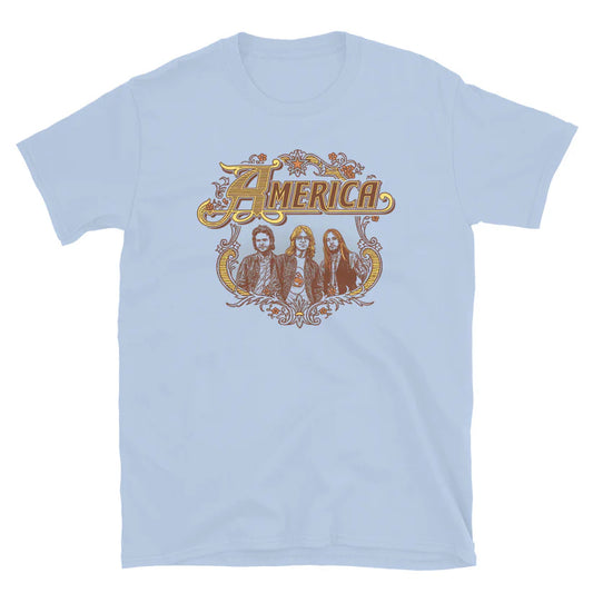America - Band Badge Logo - Short-Sleeve Unisex Tee