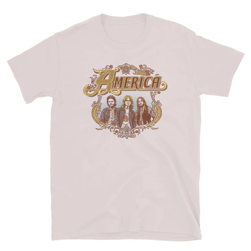 America - Band Badge Logo - Short-Sleeve Unisex Tee