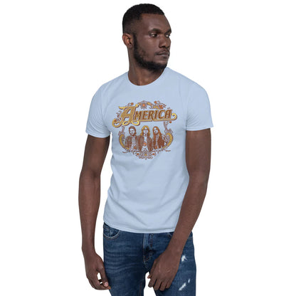 America - Band Badge Logo - Short-Sleeve Unisex Tee
