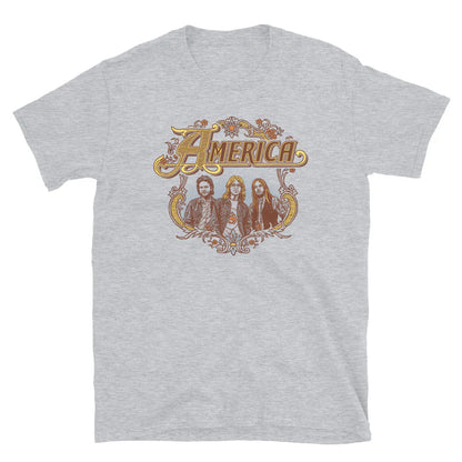 America - Band Badge Logo - Short-Sleeve Unisex Tee