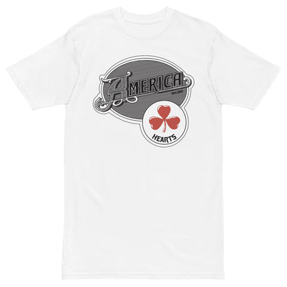 America - Hearts Men’s Premium Heavyweight Tee