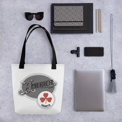 America - Hearts Tote Bag