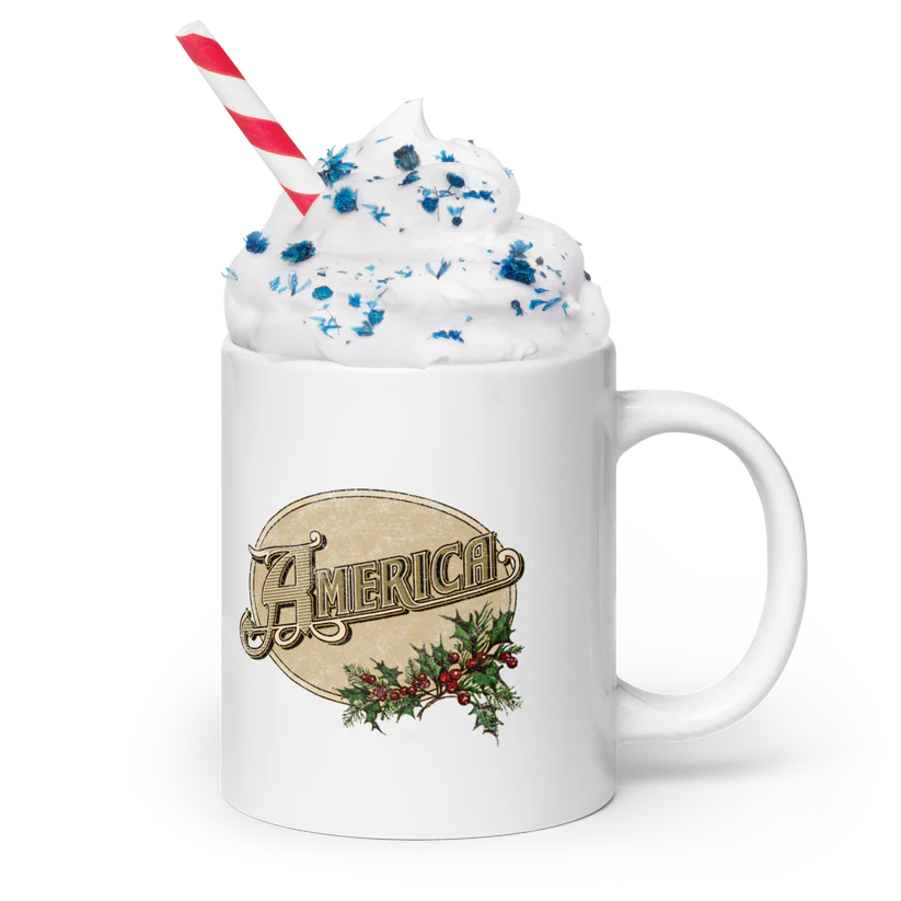 America - Holiday Logo White Coffee Mug
