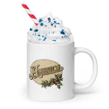 America - Holiday Logo White Coffee Mug