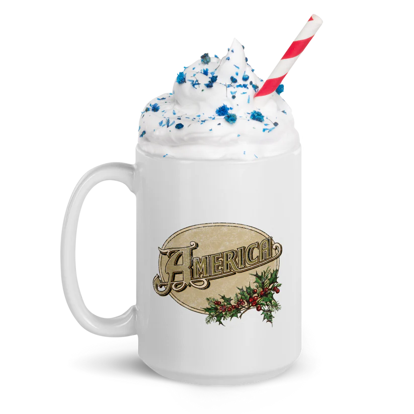 America - Holiday Logo White Coffee Mug