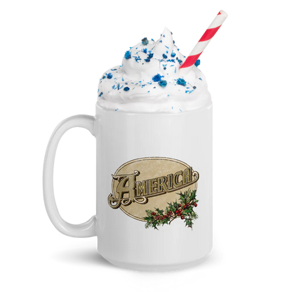 America - Holiday Logo White Coffee Mug