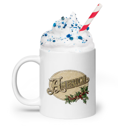America - Holiday Logo White Coffee Mug