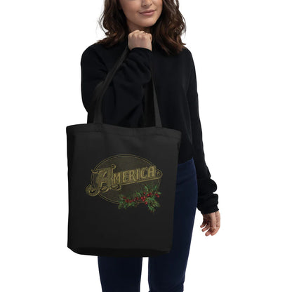 America - Vintage Logo - Holiday Eco Tote Bag
