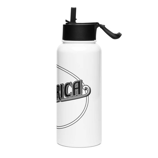 America - Stainless Steel Water Bottle With A Straw Lid