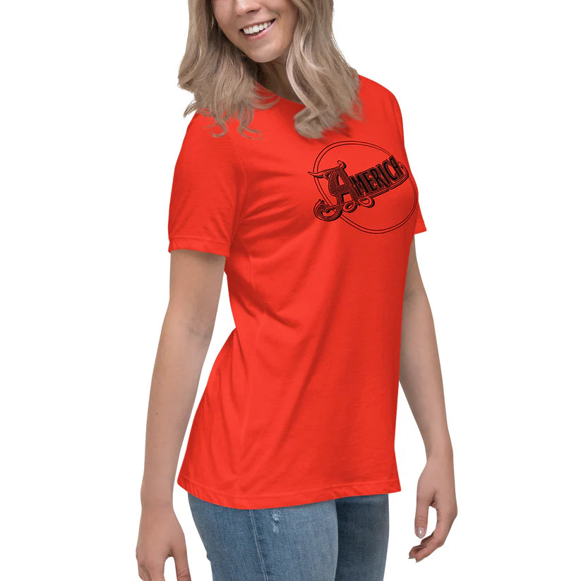 America - Logo - Women's Relaxed Tee