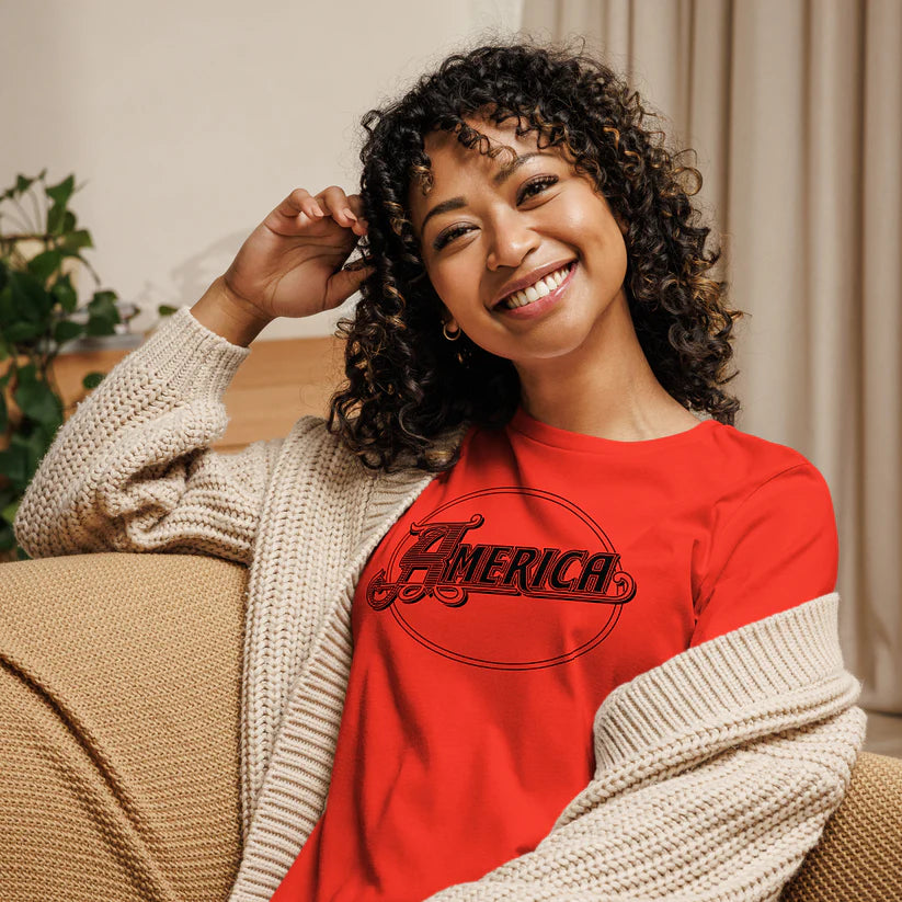 America - Logo - Women's Relaxed Tee