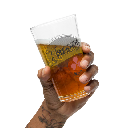 America - Hearts Shaker Pint Glass
