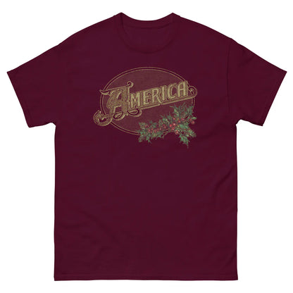 America - Vintage Logo - Holiday Edition - Unisex Cotton Tee