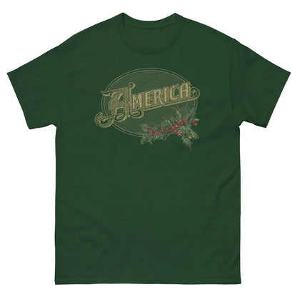 America - Vintage Logo - Holiday Edition - Unisex Cotton Tee