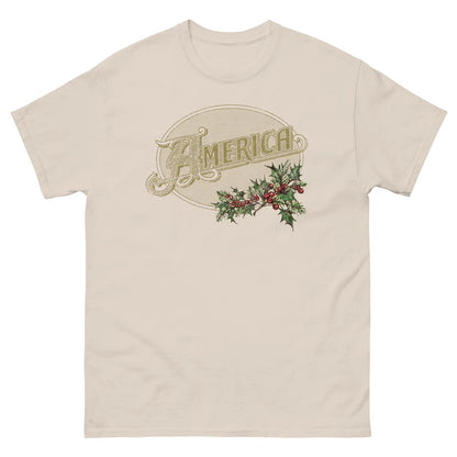 America - Vintage Logo - Holiday Edition - Unisex Cotton Tee
