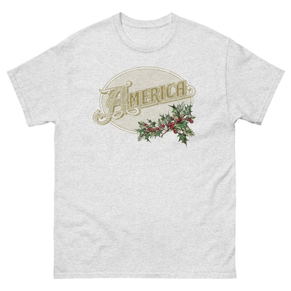 America - Vintage Logo - Holiday Edition - Unisex Cotton Tee