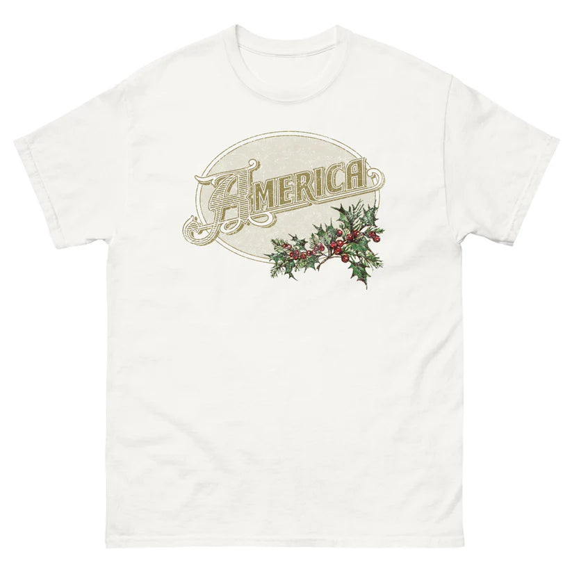 America - Vintage Logo - Holiday Edition - Unisex Cotton Tee