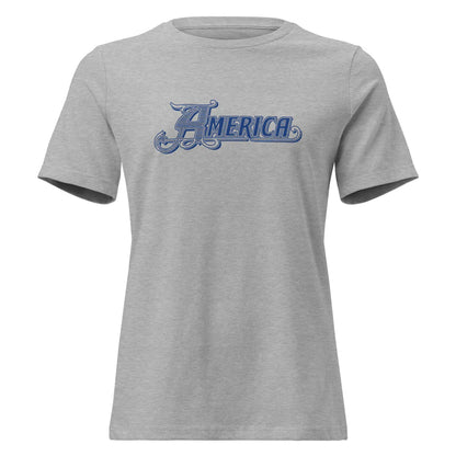 America - Vintage Logo - Women's Relaxed Tee