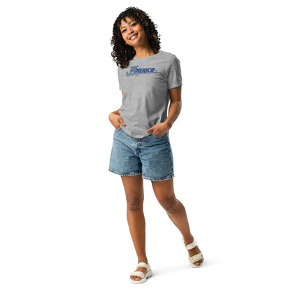 America - Vintage Logo - Women's Relaxed Tee