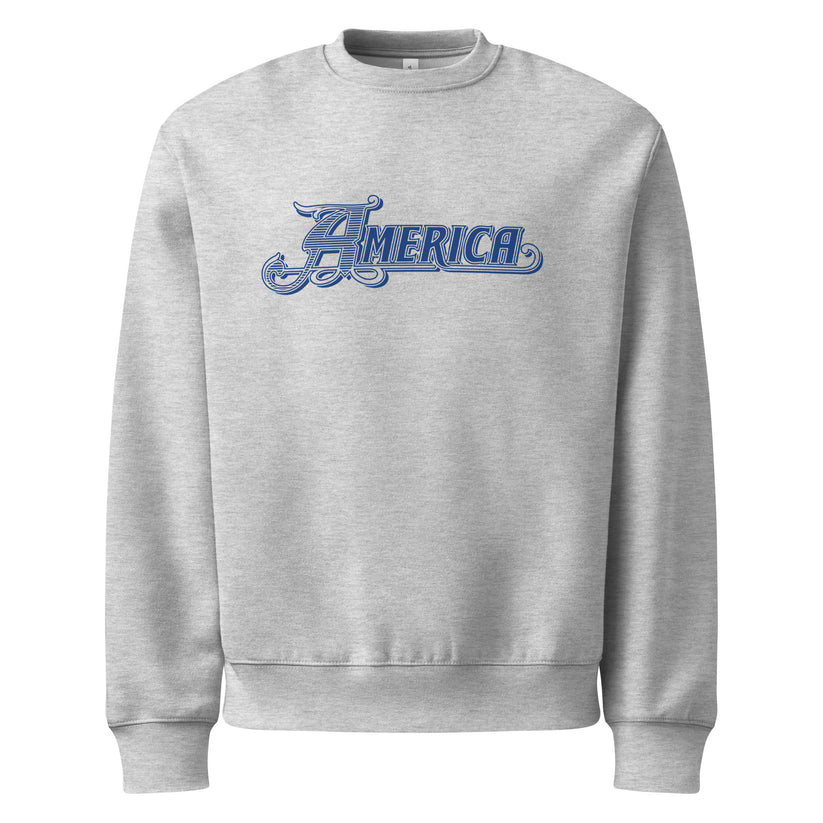 America - Vintage Logo - Oversized Heavyweight Sweatshirt