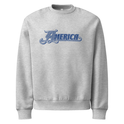 America - Vintage Logo - Oversized Heavyweight Sweatshirt