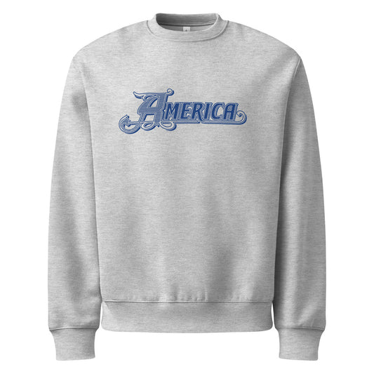 America - Vintage Logo - Oversized Heavyweight Sweatshirt