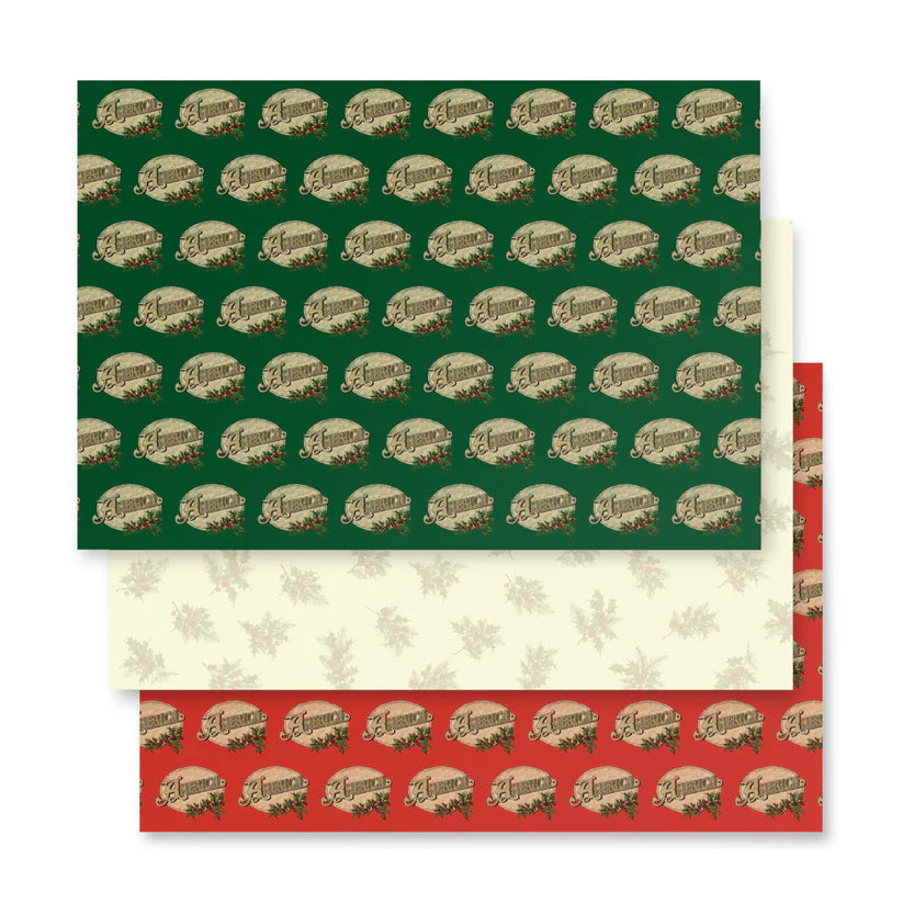 America - Holiday Vintage Logo - Wrapping Paper Sheets
