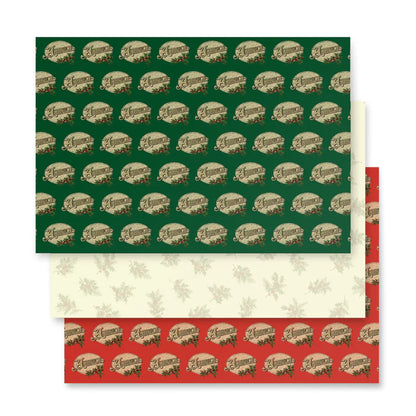 America - Holiday Vintage Logo - Wrapping Paper Sheets