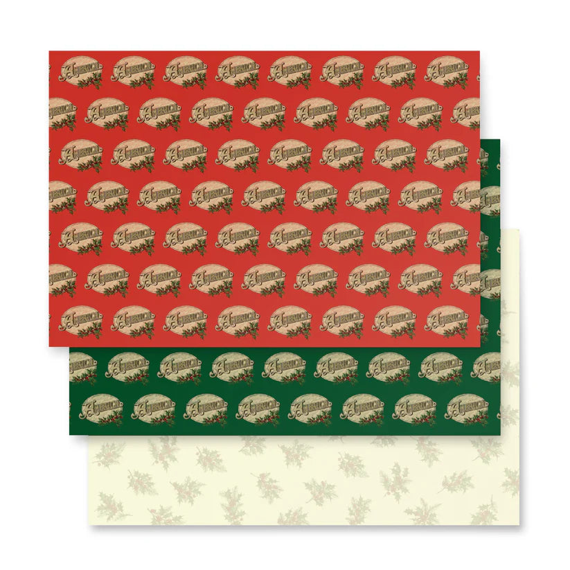 America - Holiday Vintage Logo - Wrapping Paper Sheets